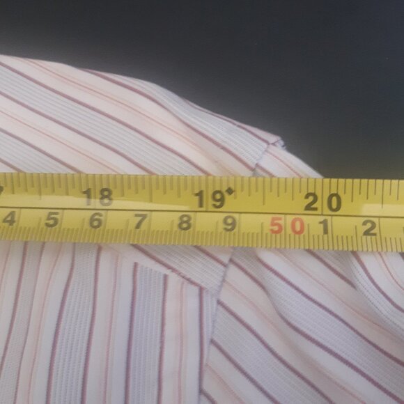Boss Hugo Boss French Cuff SZ 16 100% Cotton Men's Striped Button Up Shirt - Picture 14 of 16